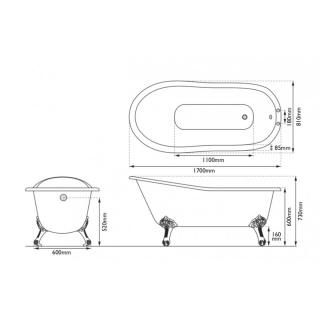 Cast Iron Baths - The ''Marlowe''